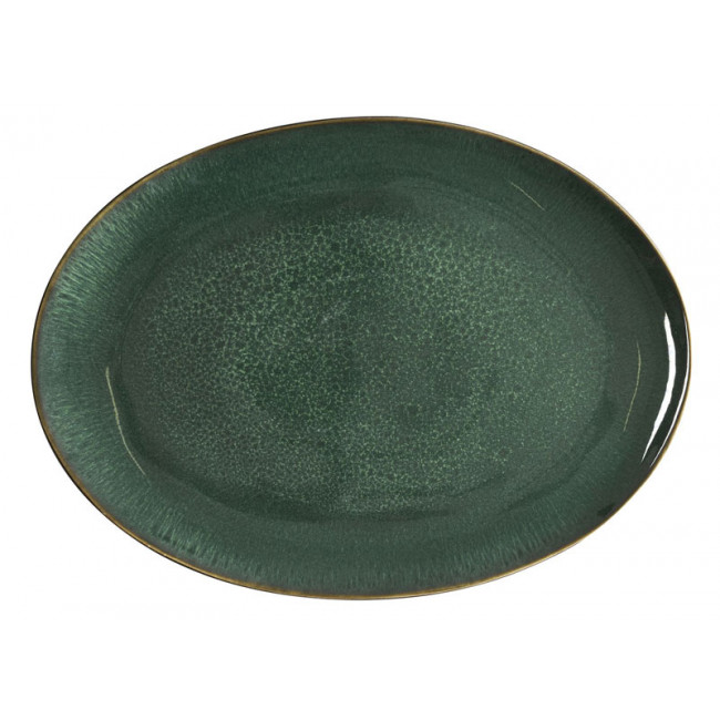 Platte oval black/green 36 cm - Bitz