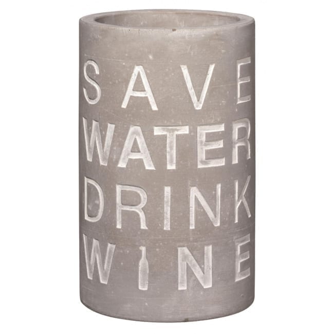 Weinkühler Save Water Beton - Räder