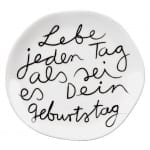 Teller Lebe jeden Tag Räder