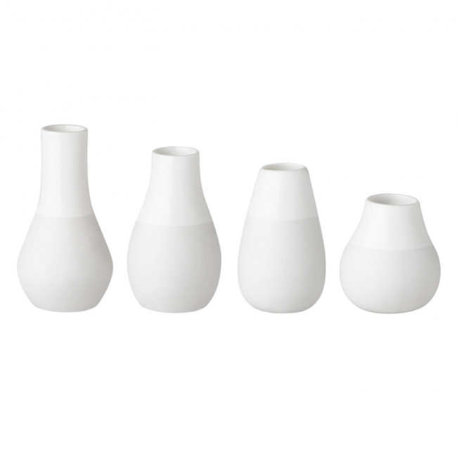 Mini Vasen 4er-Set weiß - Räder