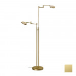 Höhenverstellbare Leselampe mit Bridgearm Messing Eloxal