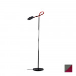 Stehlampe Platin/Rot