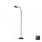 Stehlampe Platin/Schwarz flexibel