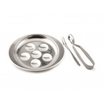 Schneckenplatte mit Besteck