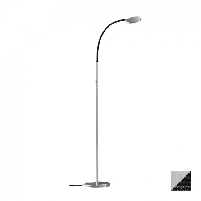 Stehlampe Alu/Schwarz flexibel
