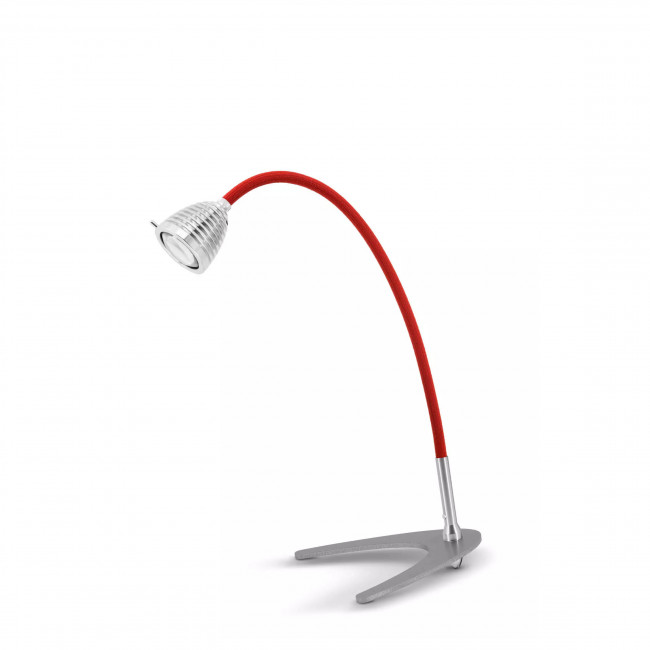 Flexible Tischlampe Alu/Rot