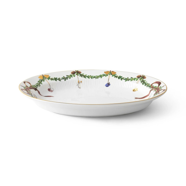 Star Fluted Christmas Schale oval 34 cm von Royal Copenhagen