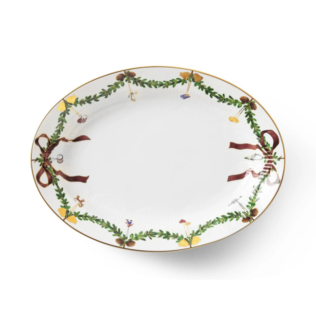Star Fluted Christmas Schale oval 34 cm von Royal Copenhagen