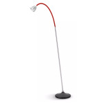 LED Akku Stehleuchte Alu/ rot Flexibel
