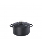Gusseisentopf rund 31 cm schwarz - Küchenprofi