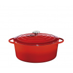 Gusseisentopf Oval 31 cm rot - Küchenprofi