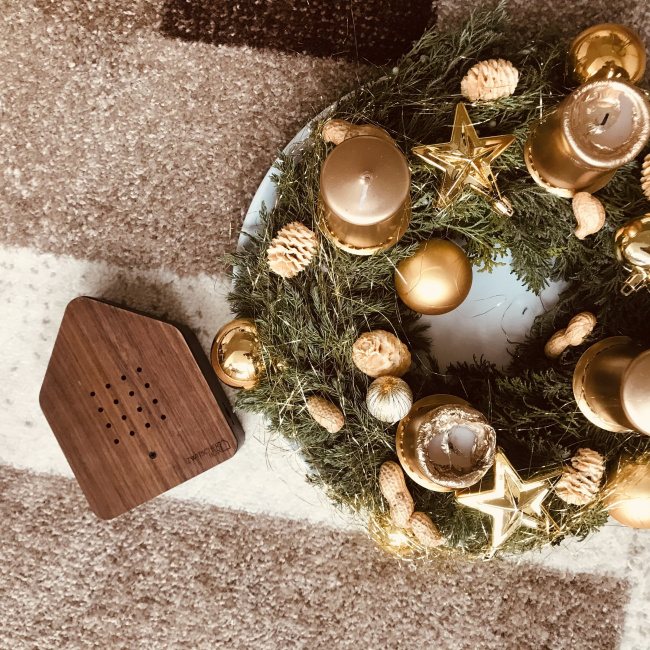 Zwitscherbox Walnuss/Schwarz - Relexound