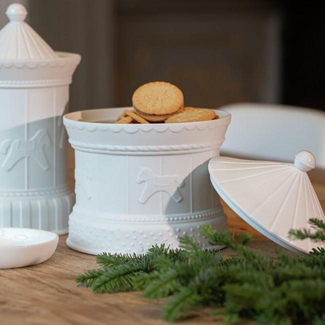 Gebäckdose Karusselldose räder Porzellan