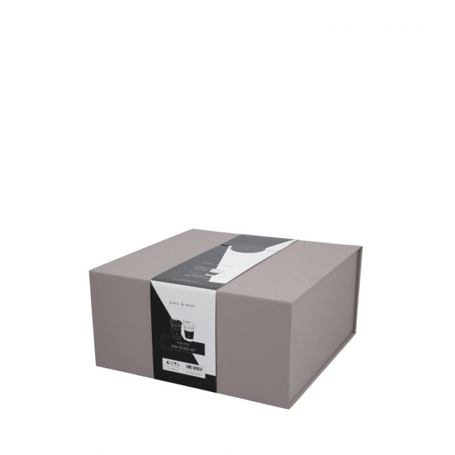 Kurland To-go-Becher mit Manschetten Black and White - KPM Kurland To-go-Becher mit Manschetten Black and White - KPM