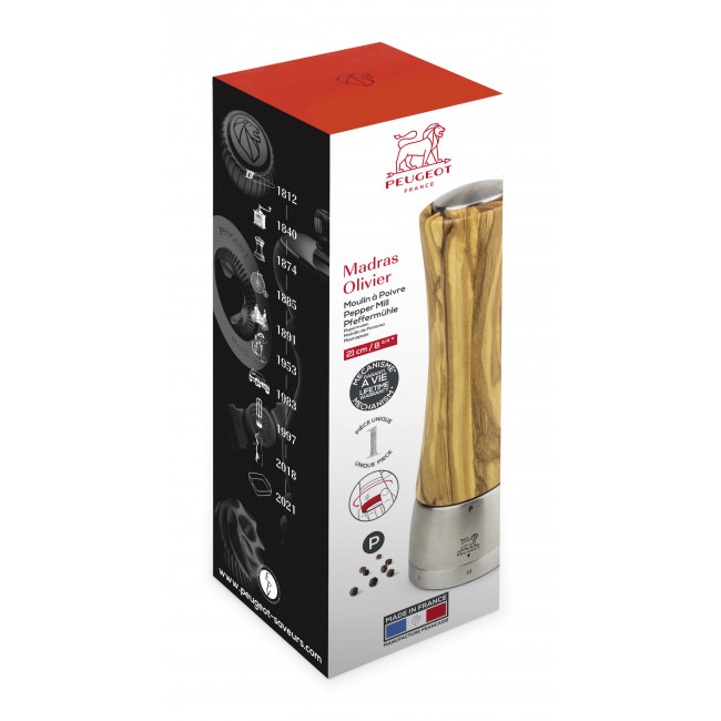 Peugeot Pfeffermühle Madras Olive im Karton