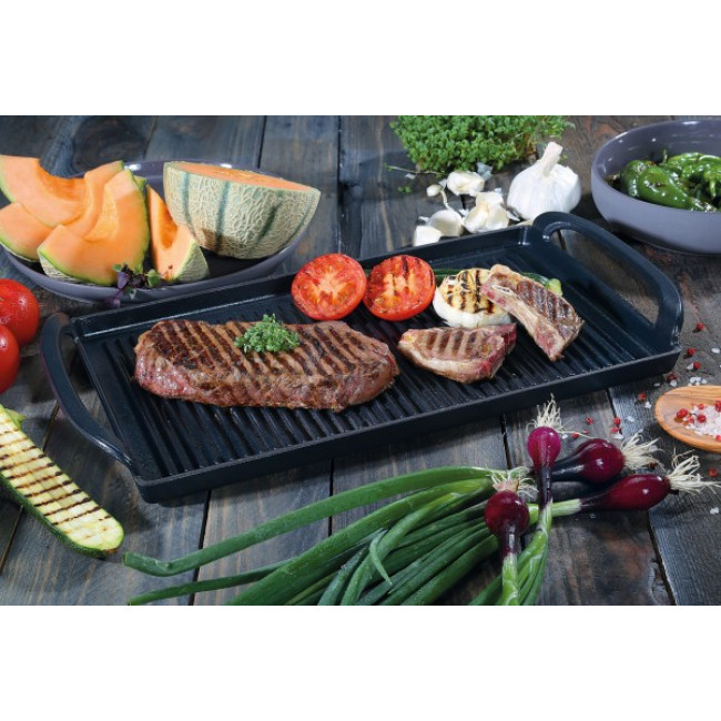 Grillplatte Gusseisen 38 cm Küchenprofi