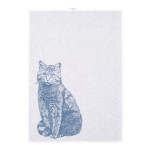 Geschirrtuch Katze blaugrau Frohstoff