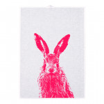 Geschirrtuch Feldhase neonpink Frohstoff