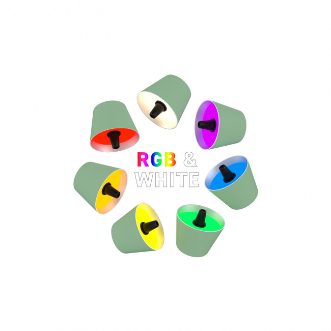 TOP 2 Akku-Flaschenleuchte olivgrün sompex