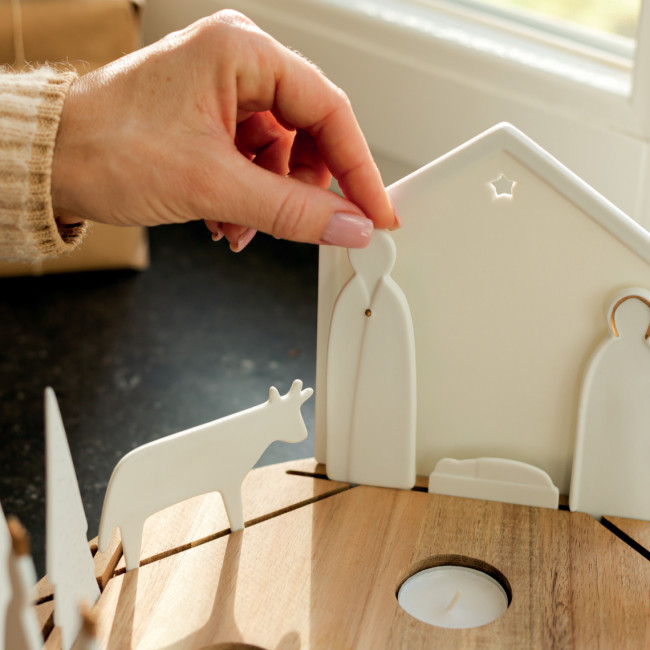 Lichtobjekt "Krippe rund" - Räder