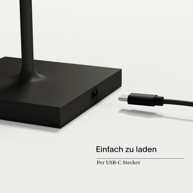 Akku-Tischleuchte Flex schwarz