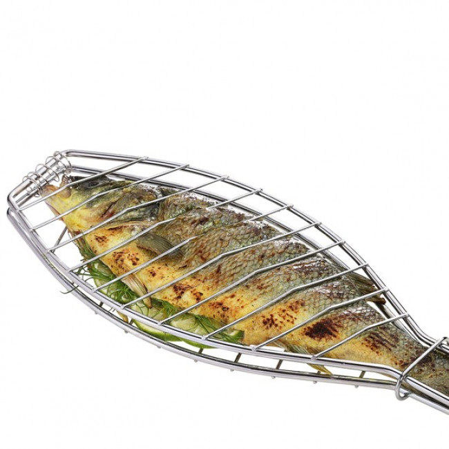 Fischgrillzange BBQ Edelstahl Küchenprofi