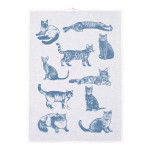 Frohstoff Geschirrtuch Katzen blaugra