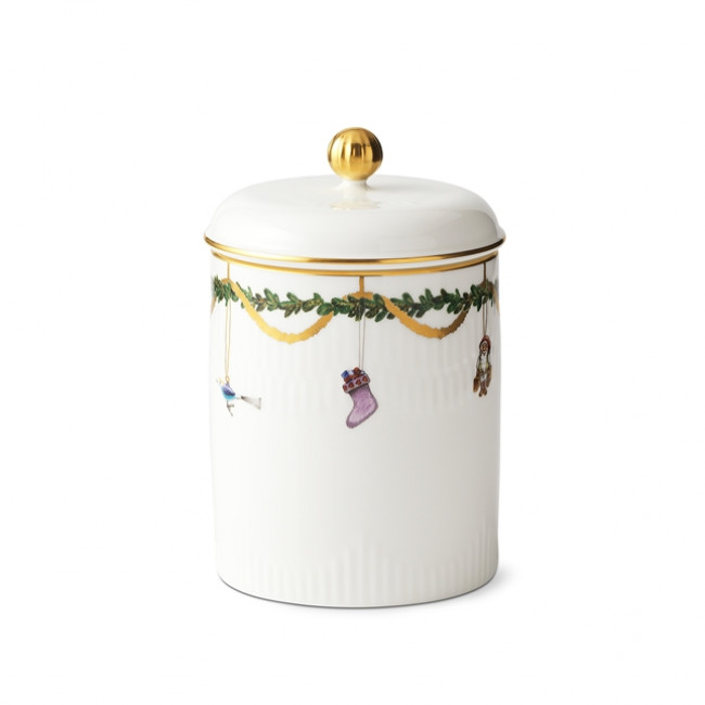 Royal Copenhagen Dose mit Deckel Star Fluted Christmas