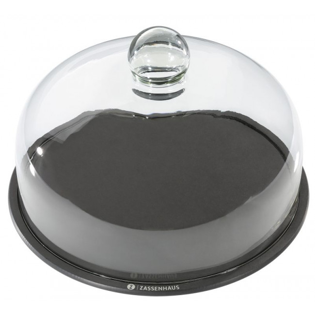 Käseglocke schwarz mit Glashaube Ø 28 cm Zassenhaus Käseglocke schwarz mit Glashaube Ø 28 cm Zassenhaus