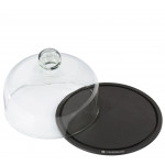 Käseglocke schwarz mit Glashaube Ø 23 cm Zassenhaus