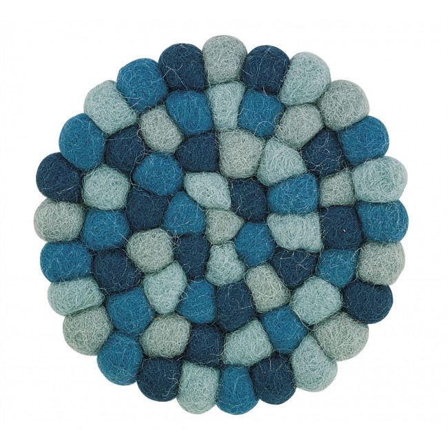 Glasuntersetzer LANA AZZURRO rund cilio blau