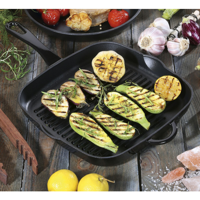 Grillpfanne quadratisch Gusseisen Küchenprofi