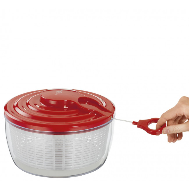 Salatschleuder rot mit Seilzug - Küchenprofi