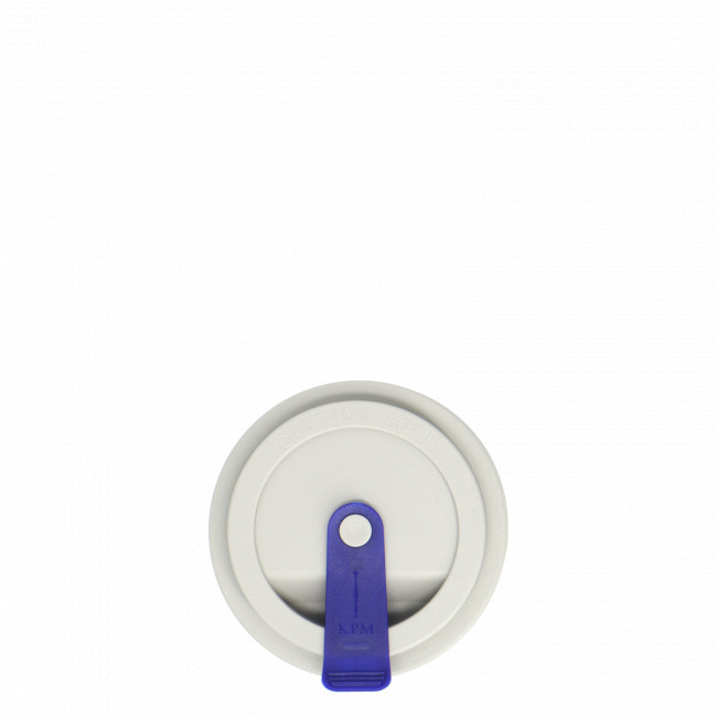 KPM ToGo Becher Kurland Edition Farvet Gelb Deckel Grau mit Blau