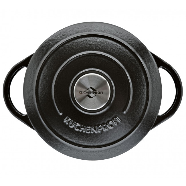 Gusseisentopf schwarz rund 20 cm - Küchenprofi