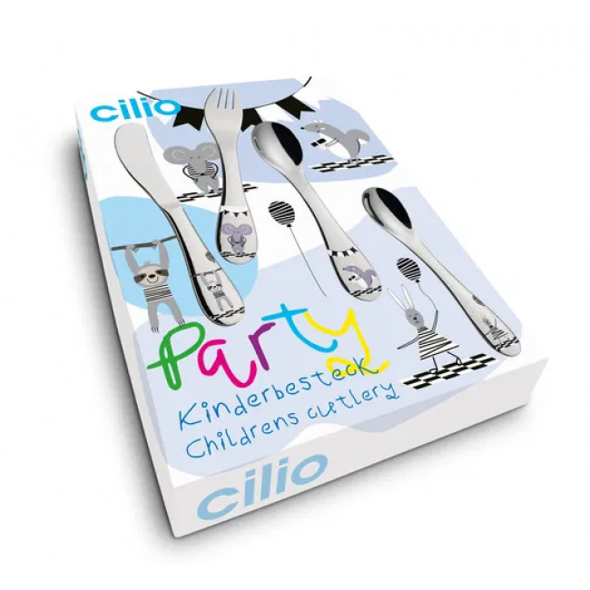 Cilio Kinderbesteck 4-tlg Party