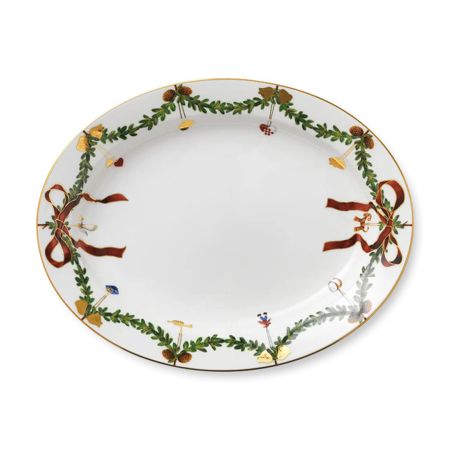Star Fluted Christmas Schale oval 37 cm Royal Copenhagen